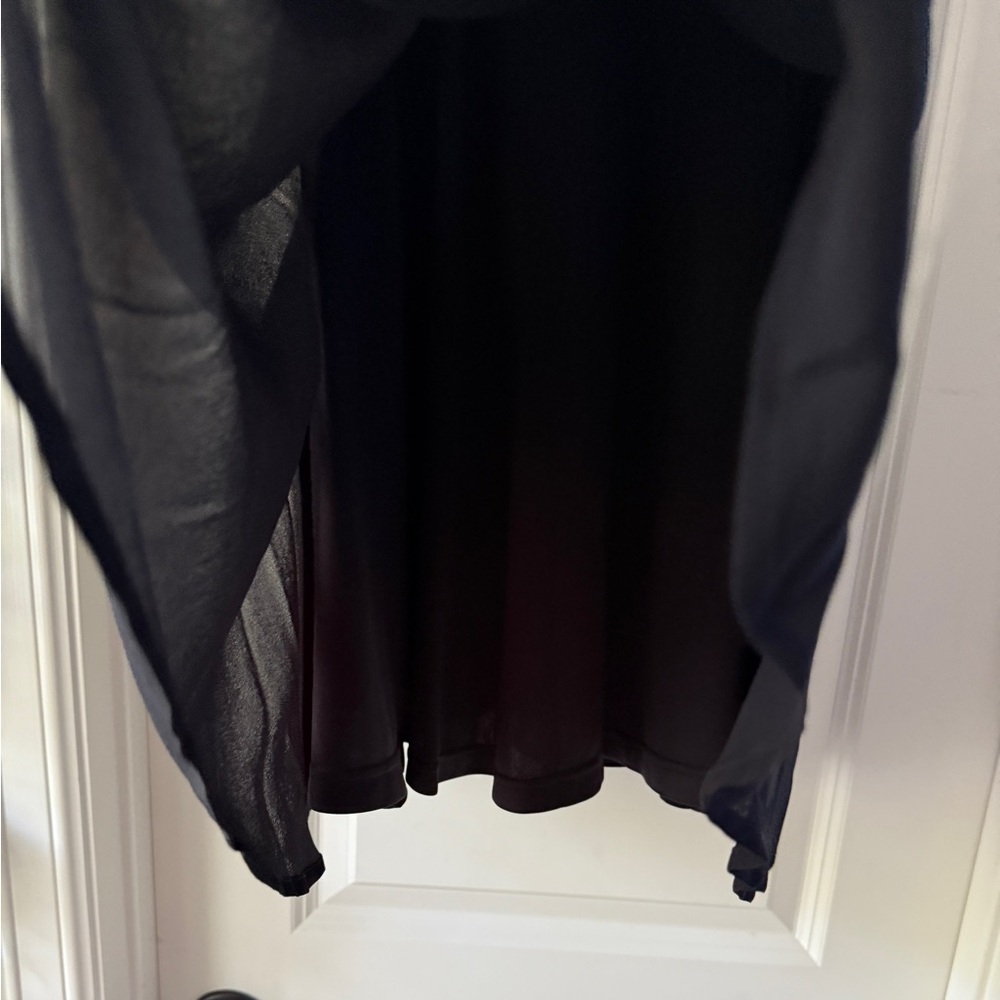 NWOT LULUS Mini Dress Black Skater Sweet Kiss Pleated Bustier Strappy Dress L - Picture 10 of 10